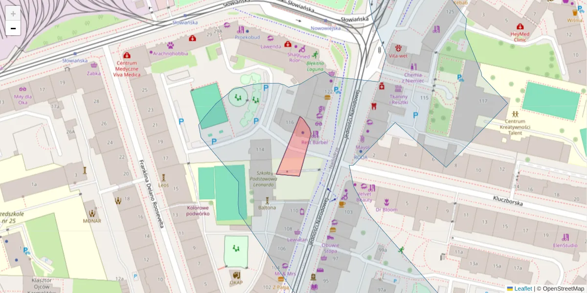 Szczegółowa mapa kodu pocztowego 50-300 z granicami, sąsiednimi kodami pocztowymi i urzędami pocztowymi