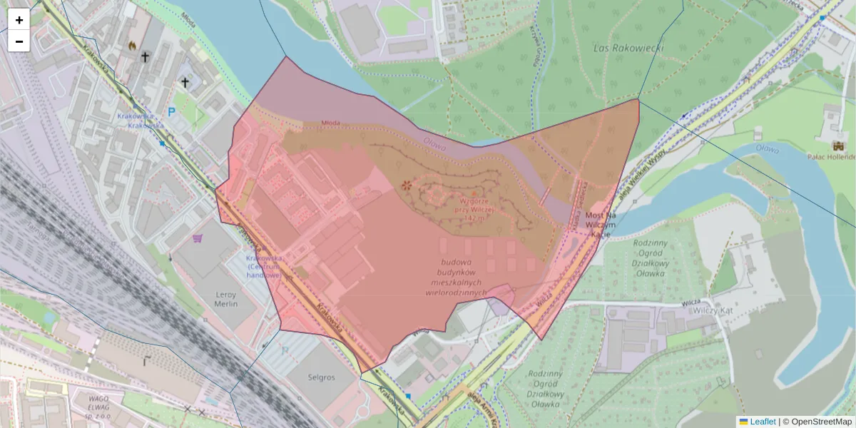 Szczegółowa mapa kodu pocztowego 50-427 z granicami, sąsiednimi kodami pocztowymi i urzędami pocztowymi
