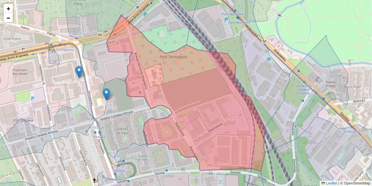 Szczegółowa mapa kodu pocztowego 50-514 z granicami, sąsiednimi kodami pocztowymi i urzędami pocztowymi