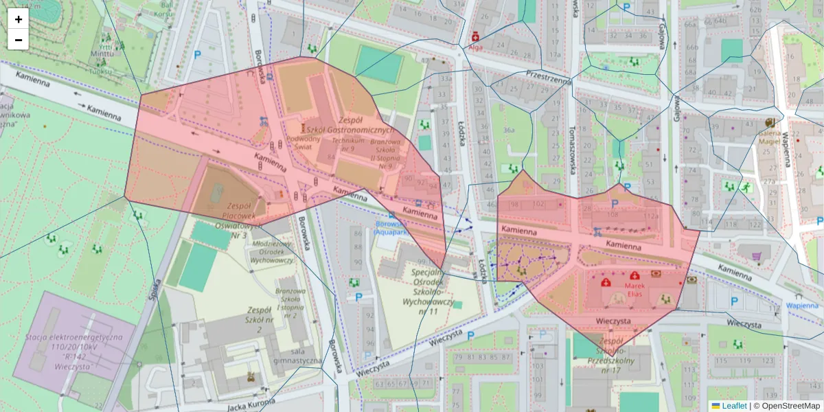 Szczegółowa mapa kodu pocztowego 50-547 z granicami, sąsiednimi kodami pocztowymi i urzędami pocztowymi