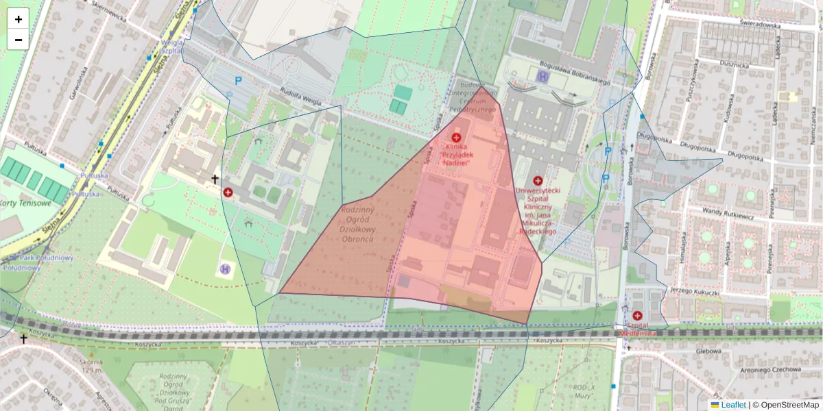 Szczegółowa mapa kodu pocztowego 50-565 z granicami, sąsiednimi kodami pocztowymi i urzędami pocztowymi
