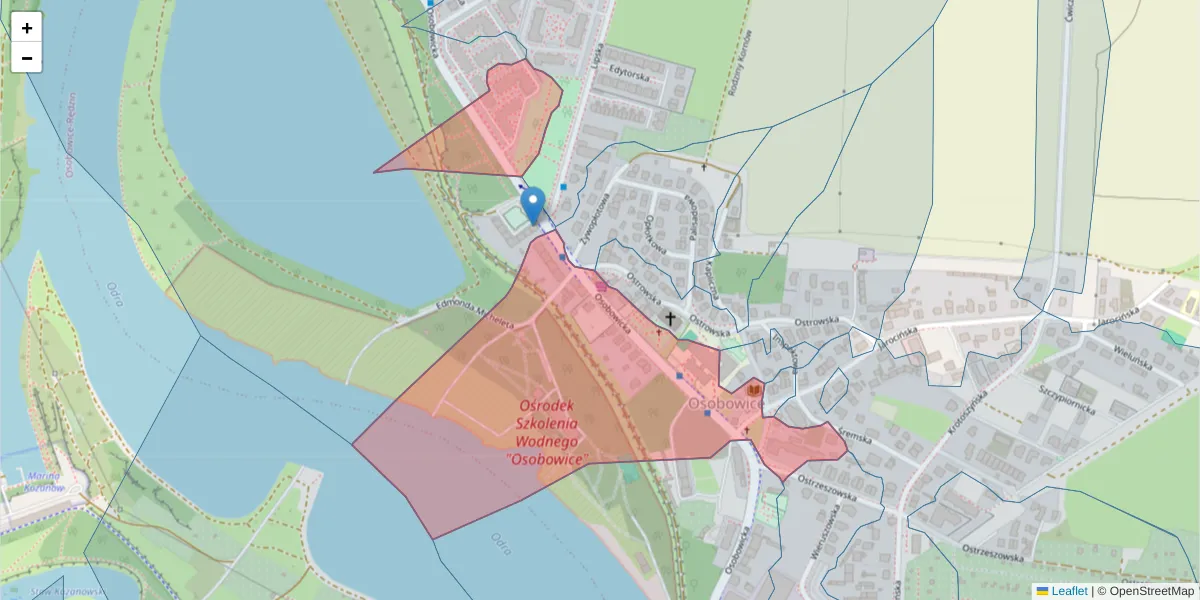 Szczegółowa mapa kodu pocztowego 51-004 z granicami, sąsiednimi kodami pocztowymi i urzędami pocztowymi