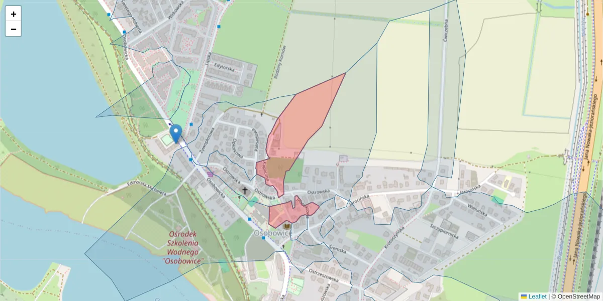 Szczegółowa mapa kodu pocztowego 51-006 z granicami, sąsiednimi kodami pocztowymi i urzędami pocztowymi