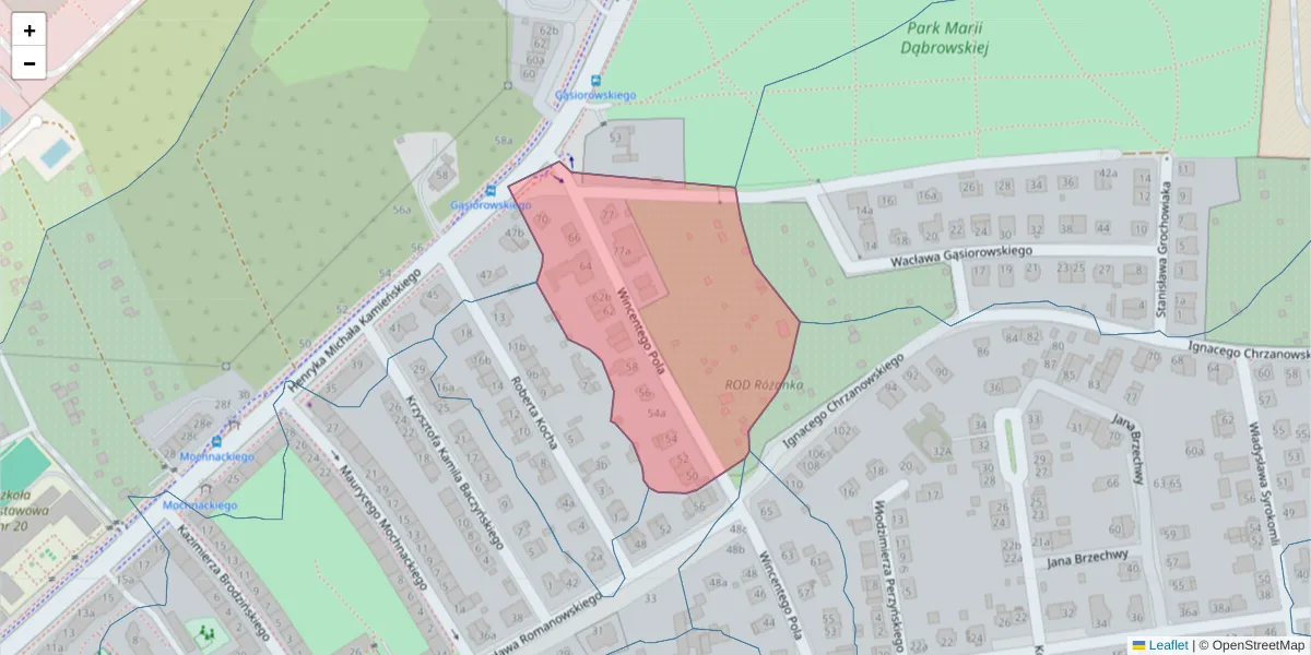 Szczegółowa mapa kodu pocztowego 51-123 z granicami, sąsiednimi kodami pocztowymi i urzędami pocztowymi