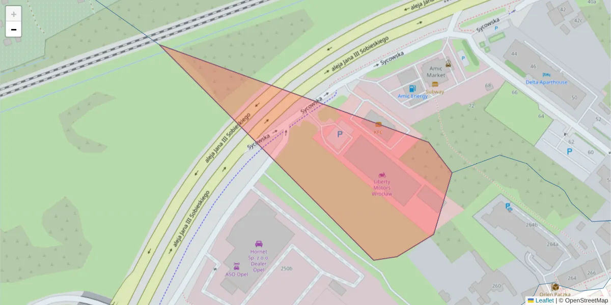 Szczegółowa mapa kodu pocztowego 51-301 z granicami, sąsiednimi kodami pocztowymi i urzędami pocztowymi