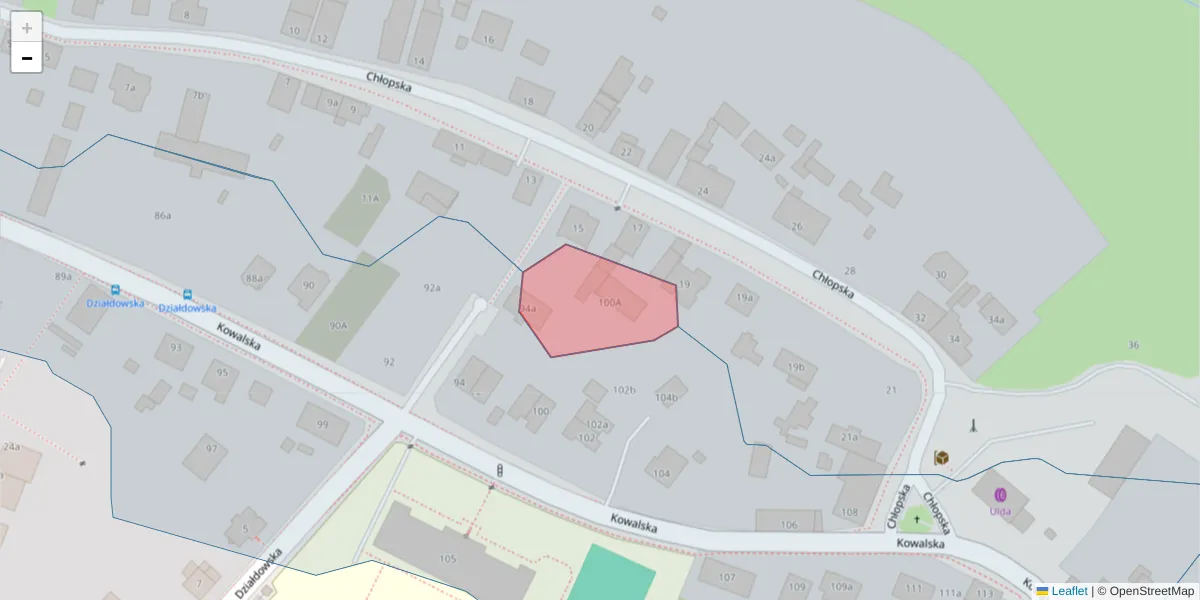 Szczegółowa mapa kodu pocztowego 51-425 z granicami, sąsiednimi kodami pocztowymi i urzędami pocztowymi