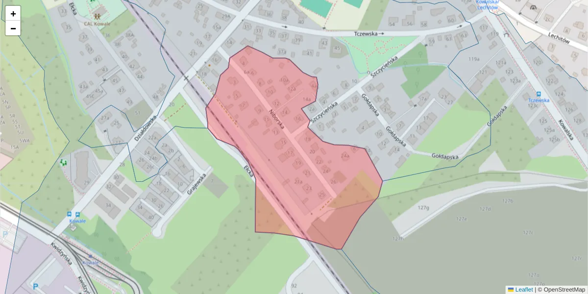 Szczegółowa mapa kodu pocztowego 51-428 z granicami, sąsiednimi kodami pocztowymi i urzędami pocztowymi