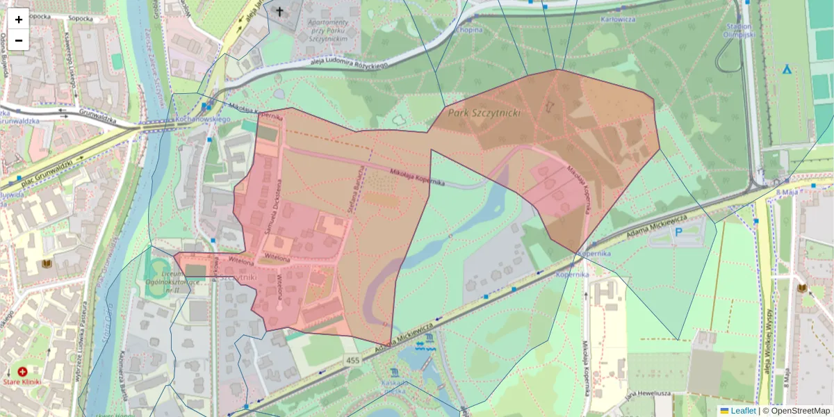 Szczegółowa mapa kodu pocztowego 51-617 z granicami, sąsiednimi kodami pocztowymi i urzędami pocztowymi