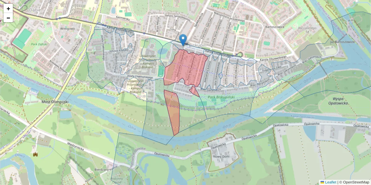 Szczegółowa mapa kodu pocztowego 51-637 z granicami, sąsiednimi kodami pocztowymi i urzędami pocztowymi