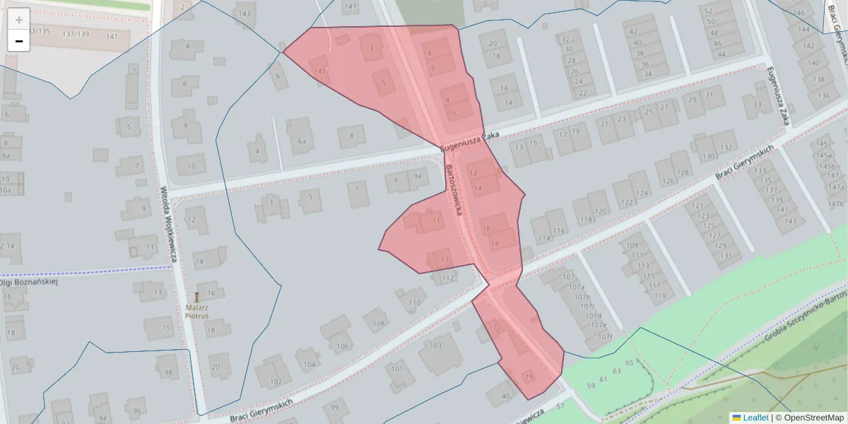 Szczegółowa mapa kodu pocztowego 51-641 z granicami, sąsiednimi kodami pocztowymi i urzędami pocztowymi