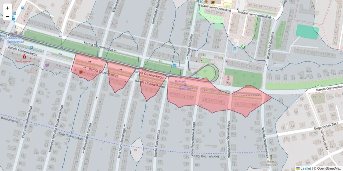 Szczegółowa mapa kodu pocztowego 51-644 z granicami, sąsiednimi kodami pocztowymi i urzędami pocztowymi