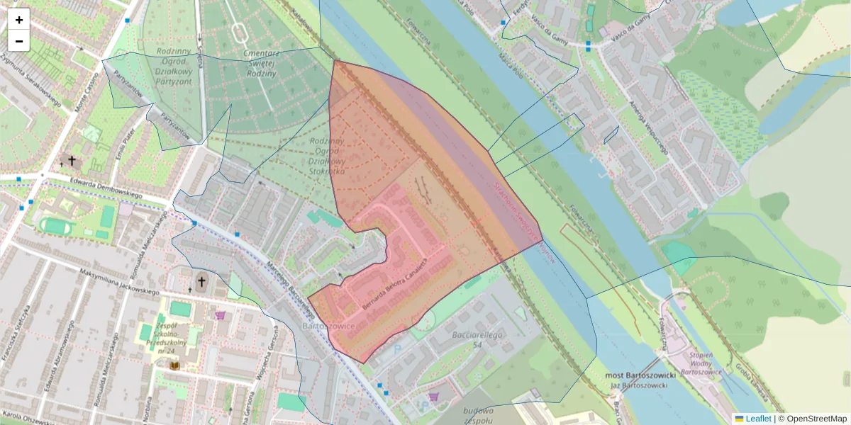 Szczegółowa mapa kodu pocztowego 51-650 z granicami, sąsiednimi kodami pocztowymi i urzędami pocztowymi