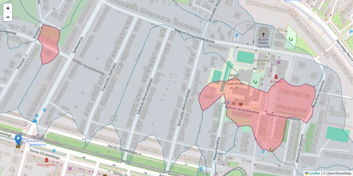 Szczegółowa mapa kodu pocztowego 51-661 z granicami, sąsiednimi kodami pocztowymi i urzędami pocztowymi