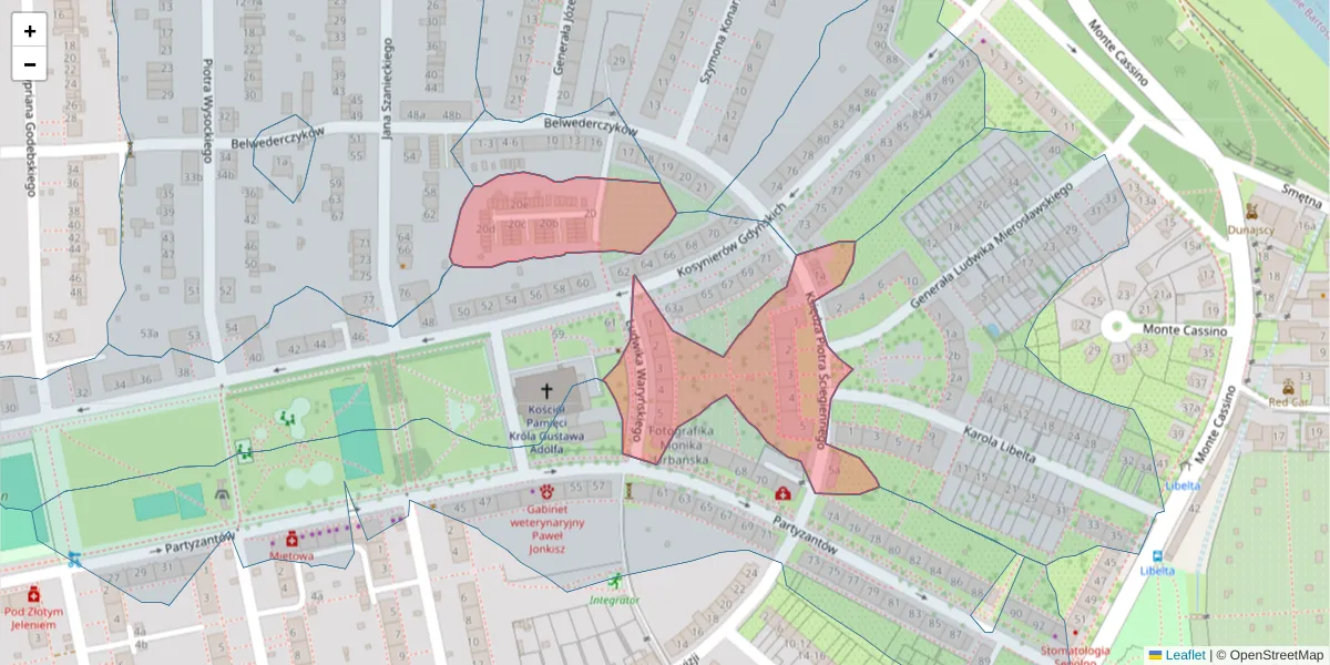 Szczegółowa mapa kodu pocztowego 51-683 z granicami, sąsiednimi kodami pocztowymi i urzędami pocztowymi