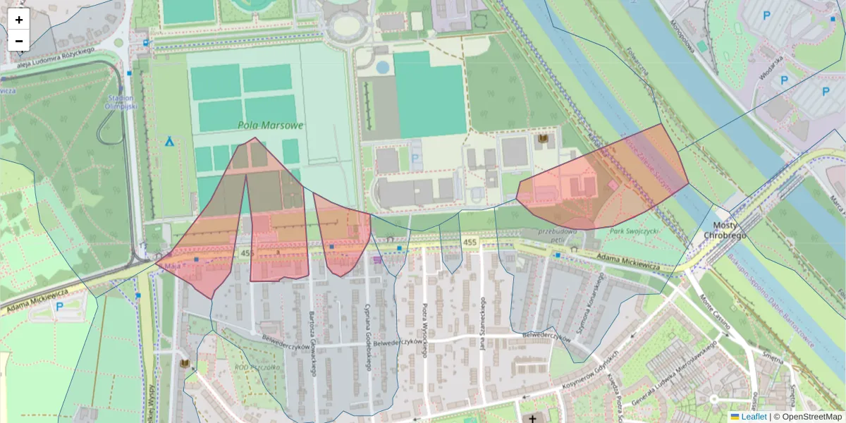 Szczegółowa mapa kodu pocztowego 51-684 z granicami, sąsiednimi kodami pocztowymi i urzędami pocztowymi