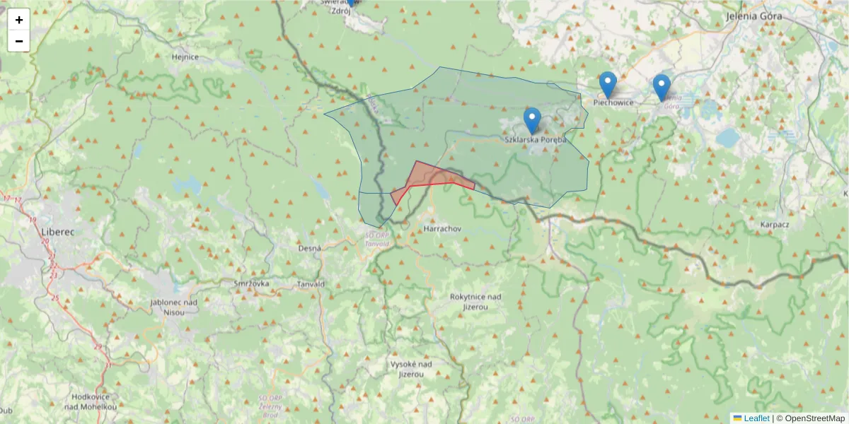 Szczegółowa mapa kodu pocztowego 51246 z granicami, sąsiednimi kodami pocztowymi i urzędami pocztowymi