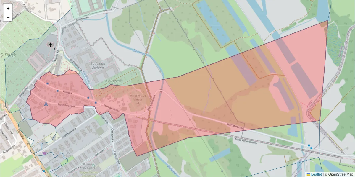 Szczegółowa mapa kodu pocztowego 52-020 z granicami, sąsiednimi kodami pocztowymi i urzędami pocztowymi