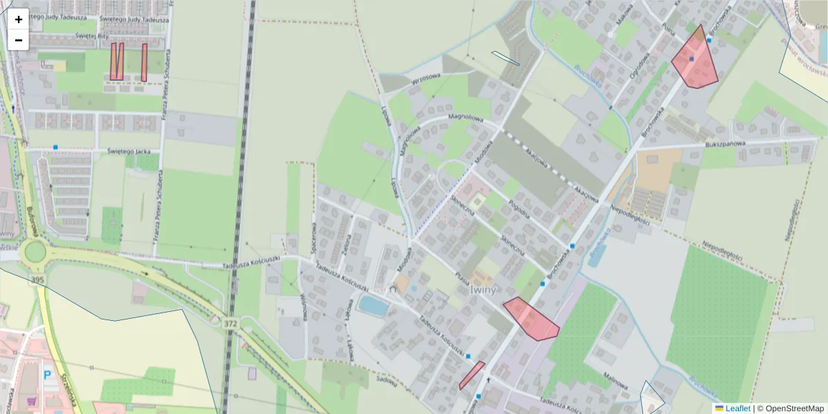 Szczegółowa mapa kodu pocztowego 52-151 z granicami, sąsiednimi kodami pocztowymi i urzędami pocztowymi