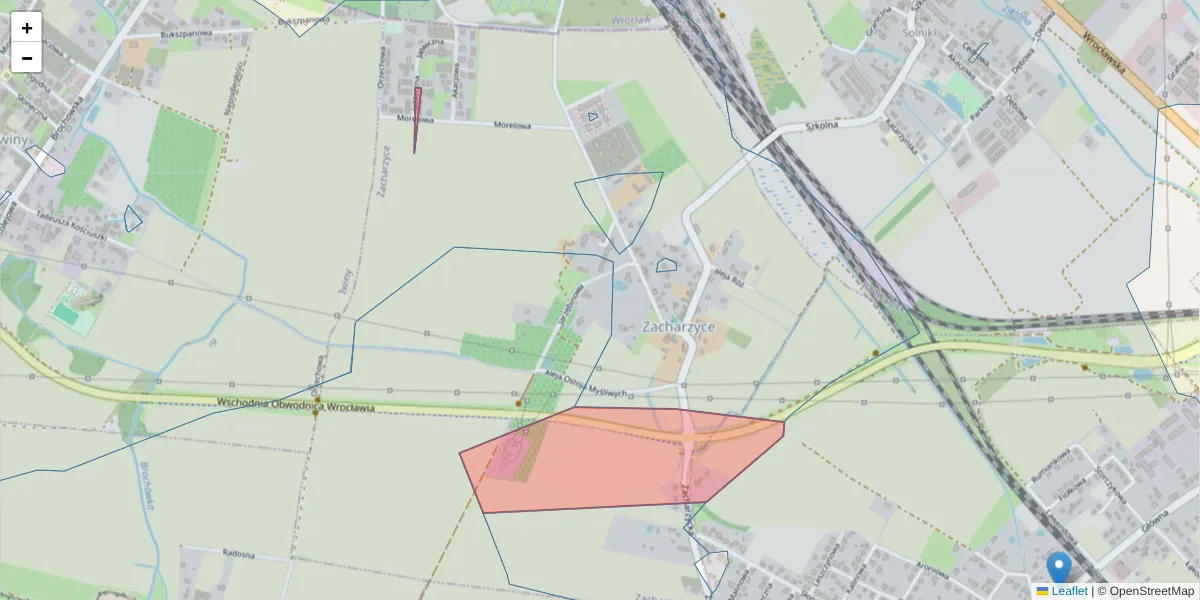 Szczegółowa mapa kodu pocztowego 52-163 z granicami, sąsiednimi kodami pocztowymi i urzędami pocztowymi