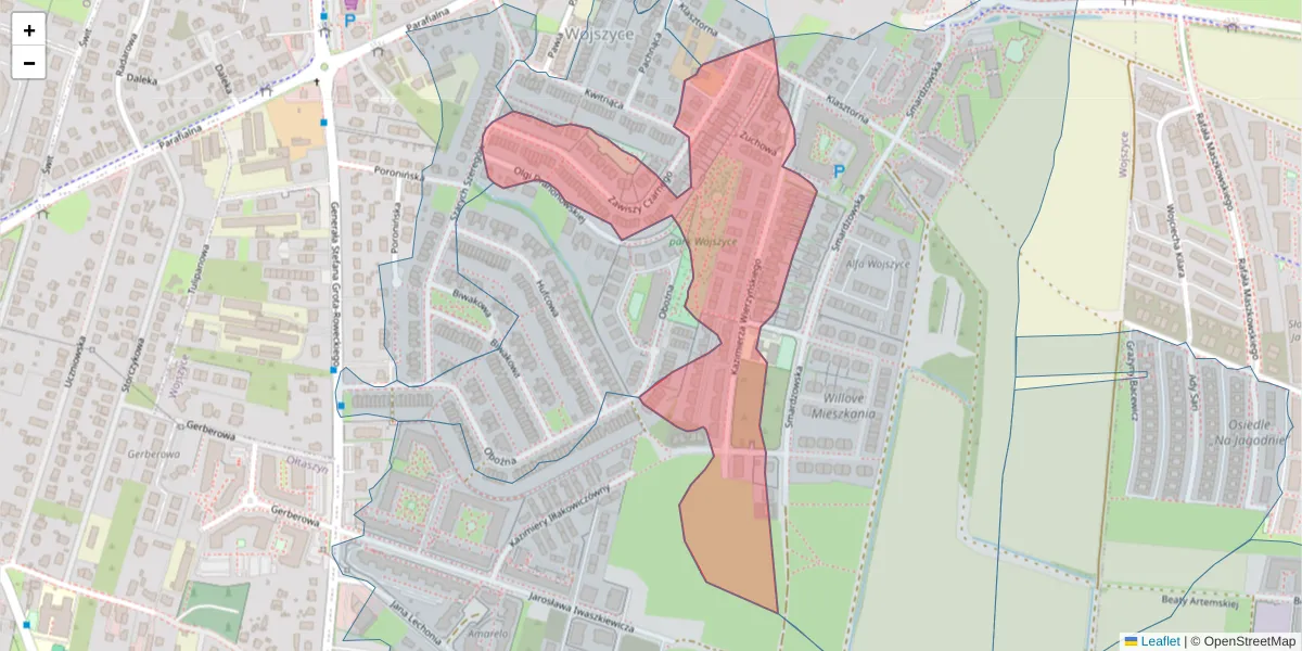 Szczegółowa mapa kodu pocztowego 52-241 z granicami, sąsiednimi kodami pocztowymi i urzędami pocztowymi