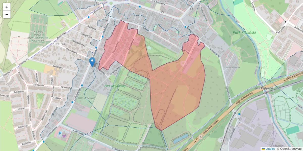 Szczegółowa mapa kodu pocztowego 52-317 z granicami, sąsiednimi kodami pocztowymi i urzędami pocztowymi