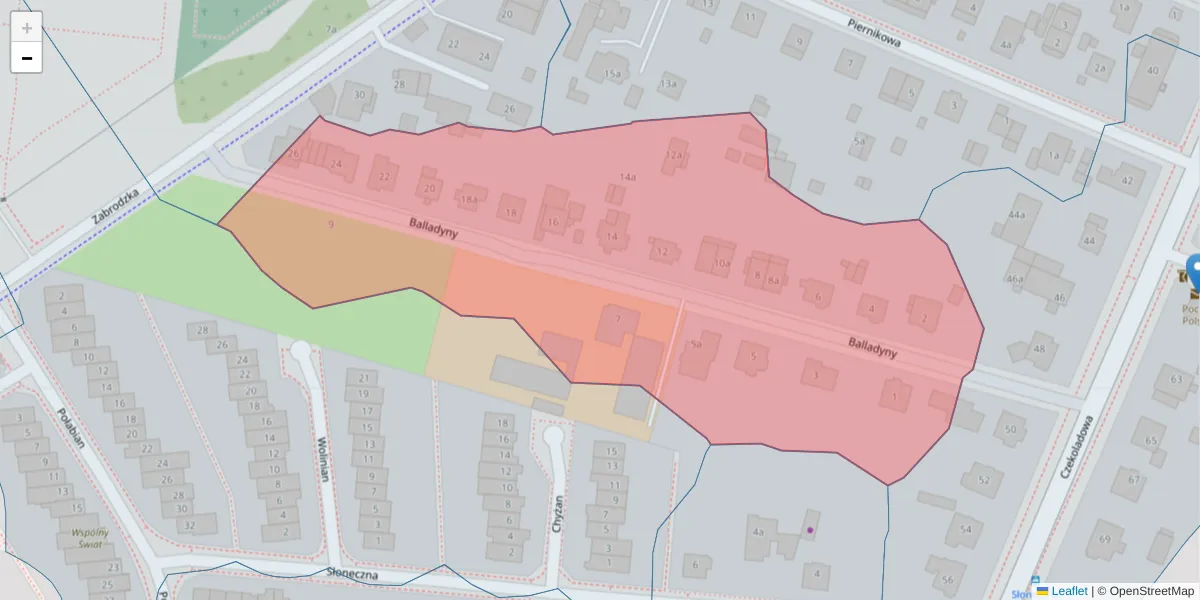 Szczegółowa mapa kodu pocztowego 52-334 z granicami, sąsiednimi kodami pocztowymi i urzędami pocztowymi