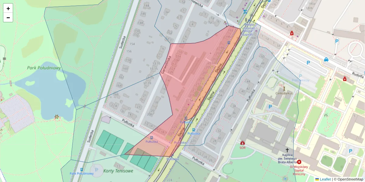 Szczegółowa mapa kodu pocztowego 53-112 z granicami, sąsiednimi kodami pocztowymi i urzędami pocztowymi