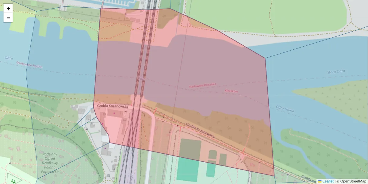 Szczegółowa mapa kodu pocztowego 54-240 z granicami, sąsiednimi kodami pocztowymi i urzędami pocztowymi