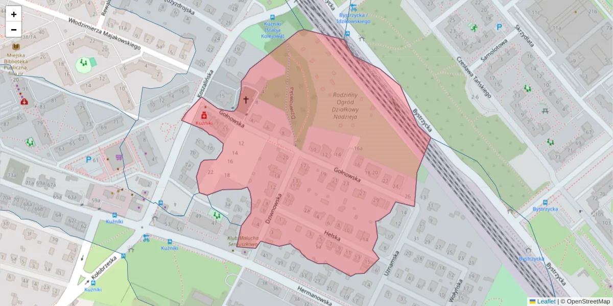 Szczegółowa mapa kodu pocztowego 54-315 z granicami, sąsiednimi kodami pocztowymi i urzędami pocztowymi