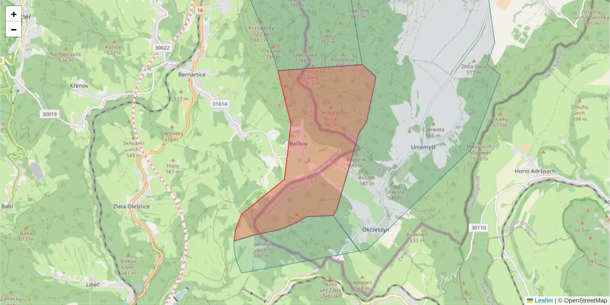 Szczegółowa mapa kodu pocztowego 54204 z granicami, sąsiednimi kodami pocztowymi i urzędami pocztowymi