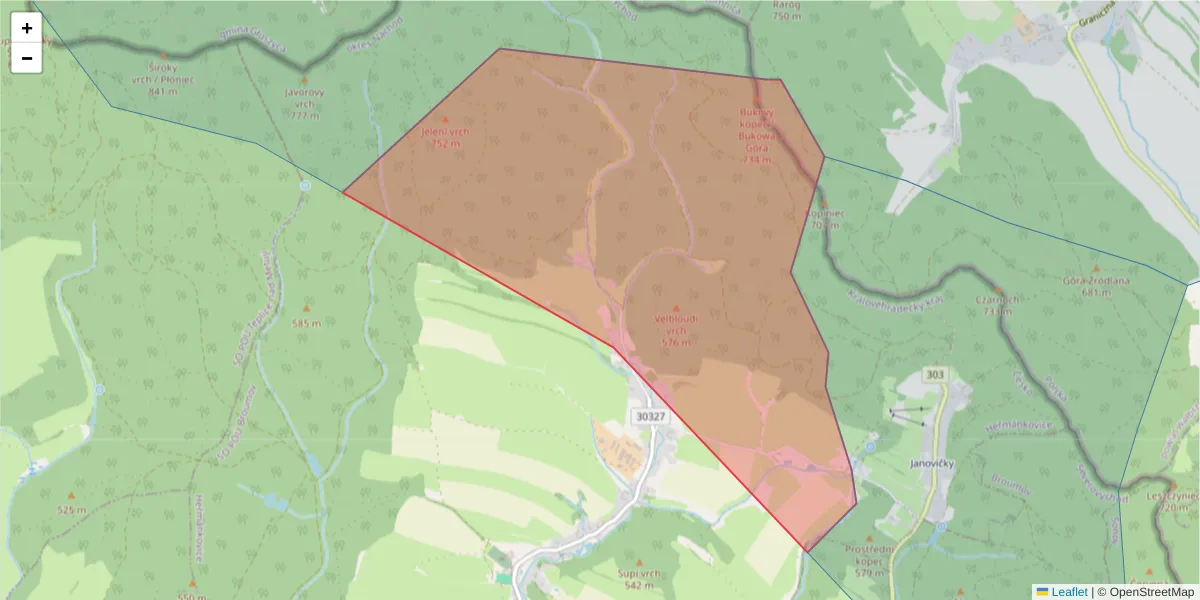 Szczegółowa mapa kodu pocztowego 54984 z granicami, sąsiednimi kodami pocztowymi i urzędami pocztowymi