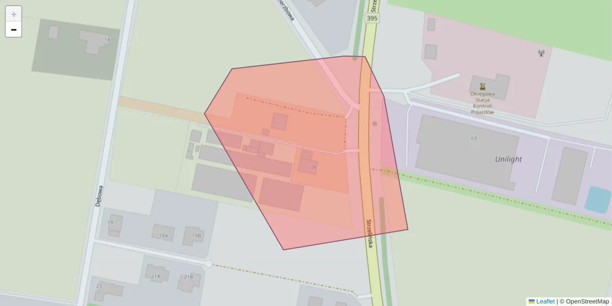 Szczegółowa mapa kodu pocztowego 55-012 z granicami, sąsiednimi kodami pocztowymi i urzędami pocztowymi