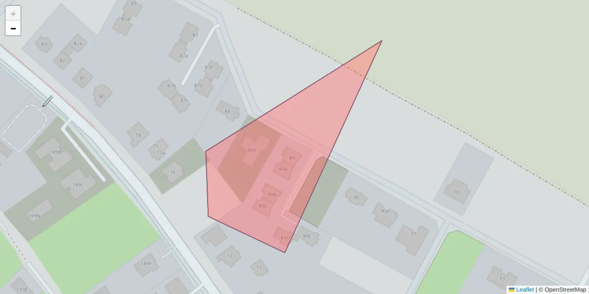 Szczegółowa mapa kodu pocztowego 55-217 z granicami, sąsiednimi kodami pocztowymi i urzędami pocztowymi