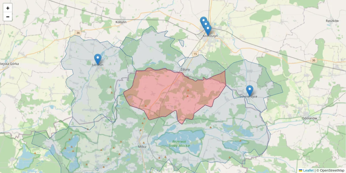 Szczegółowa mapa kodu pocztowego 56-330 z granicami, sąsiednimi kodami pocztowymi i urzędami pocztowymi