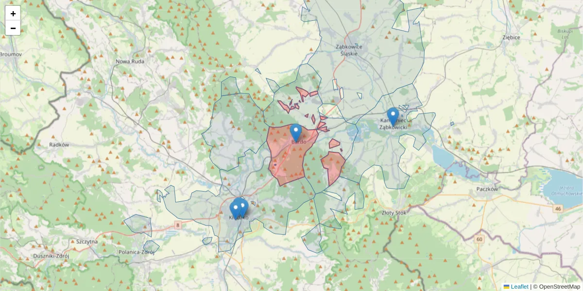 Szczegółowa mapa kodu pocztowego 57-256 z granicami, sąsiednimi kodami pocztowymi i urzędami pocztowymi