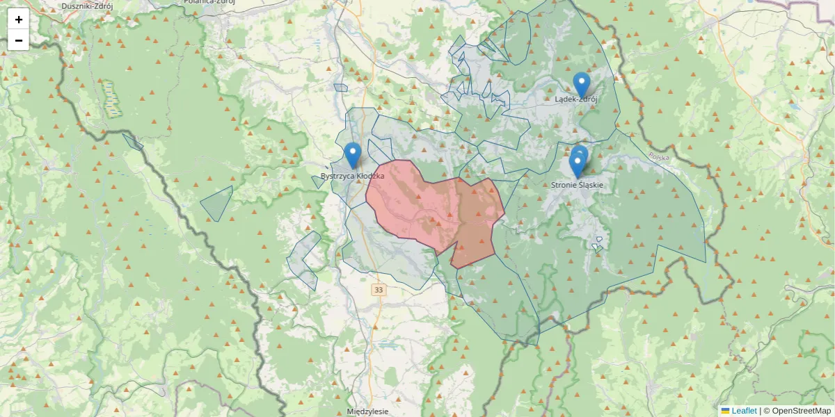 Szczegółowa mapa kodu pocztowego 57-512 z granicami, sąsiednimi kodami pocztowymi i urzędami pocztowymi