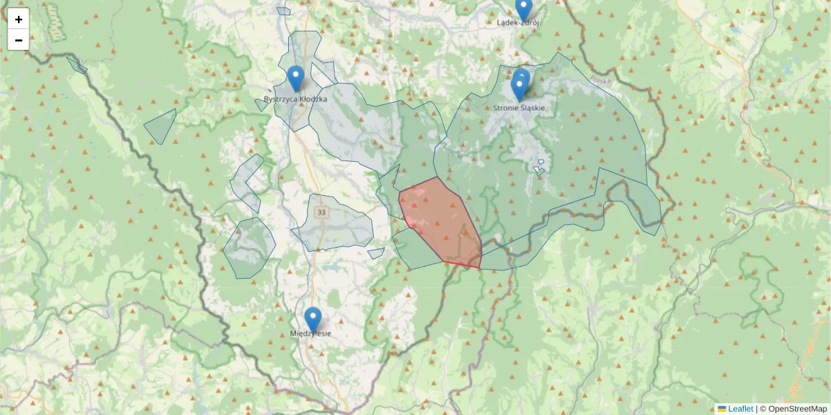 Szczegółowa mapa kodu pocztowego 57-514 z granicami, sąsiednimi kodami pocztowymi i urzędami pocztowymi