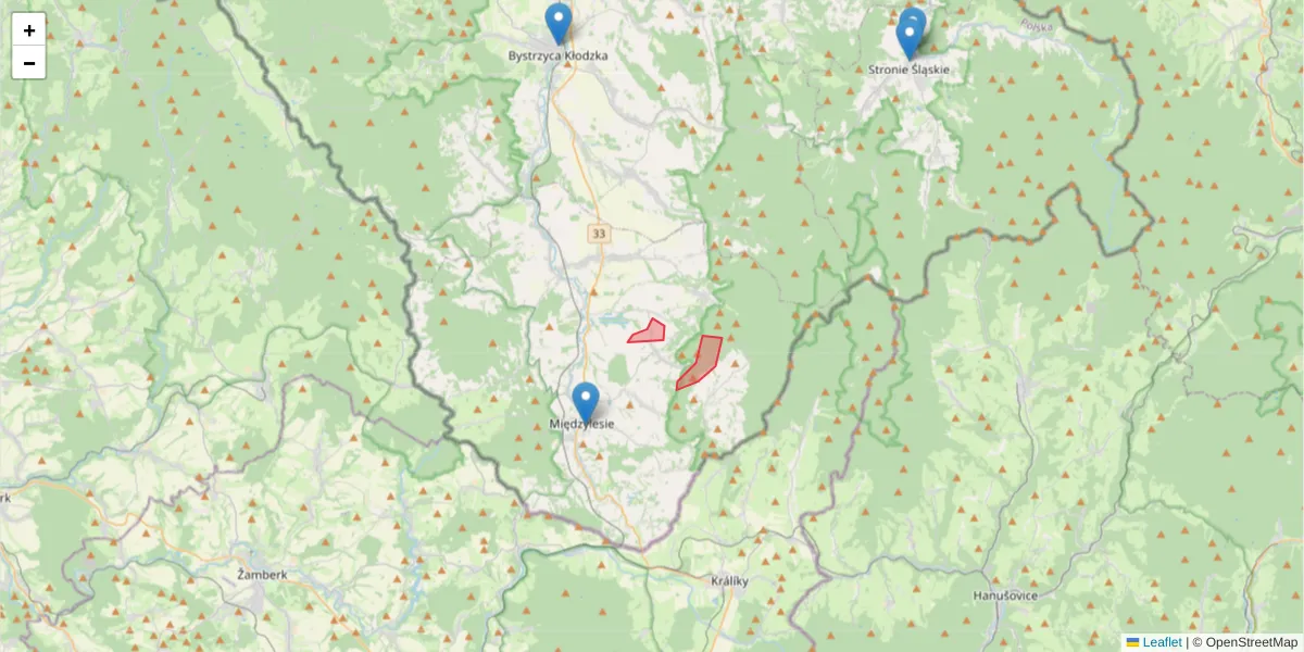 Szczegółowa mapa kodu pocztowego 57-515 z granicami, sąsiednimi kodami pocztowymi i urzędami pocztowymi