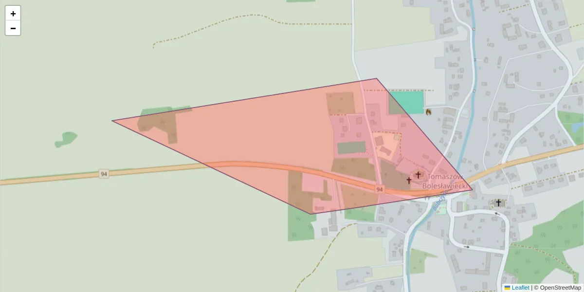Szczegółowa mapa kodu pocztowego 59-255 z granicami, sąsiednimi kodami pocztowymi i urzędami pocztowymi