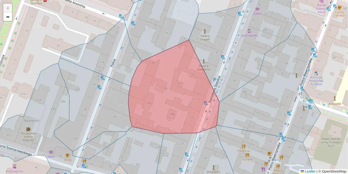 Szczegółowa mapa kodu pocztowego 60-526 z granicami, sąsiednimi kodami pocztowymi i urzędami pocztowymi