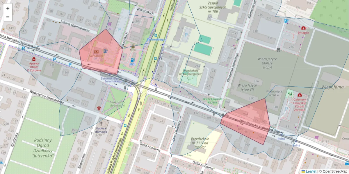 Szczegółowa mapa kodu pocztowego 60-575 z granicami, sąsiednimi kodami pocztowymi i urzędami pocztowymi