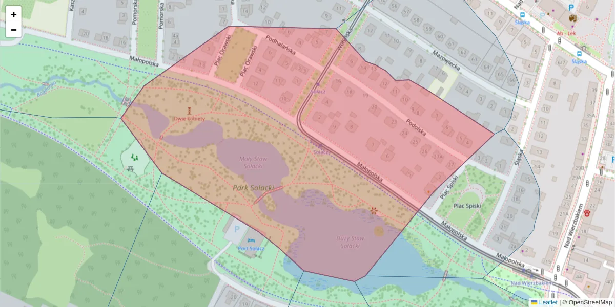 Szczegółowa mapa kodu pocztowego 60-615 z granicami, sąsiednimi kodami pocztowymi i urzędami pocztowymi