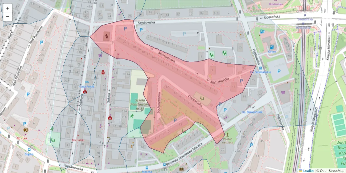 Szczegółowa mapa kodu pocztowego 60-645 z granicami, sąsiednimi kodami pocztowymi i urzędami pocztowymi