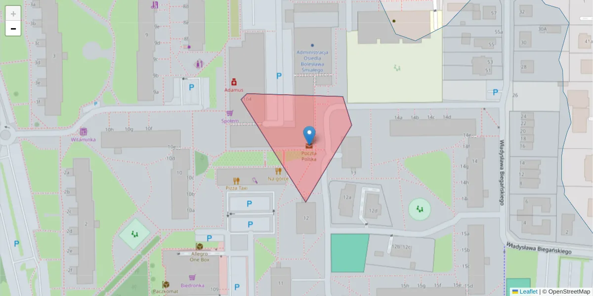 Szczegółowa mapa kodu pocztowego 60-670 z granicami, sąsiednimi kodami pocztowymi i urzędami pocztowymi