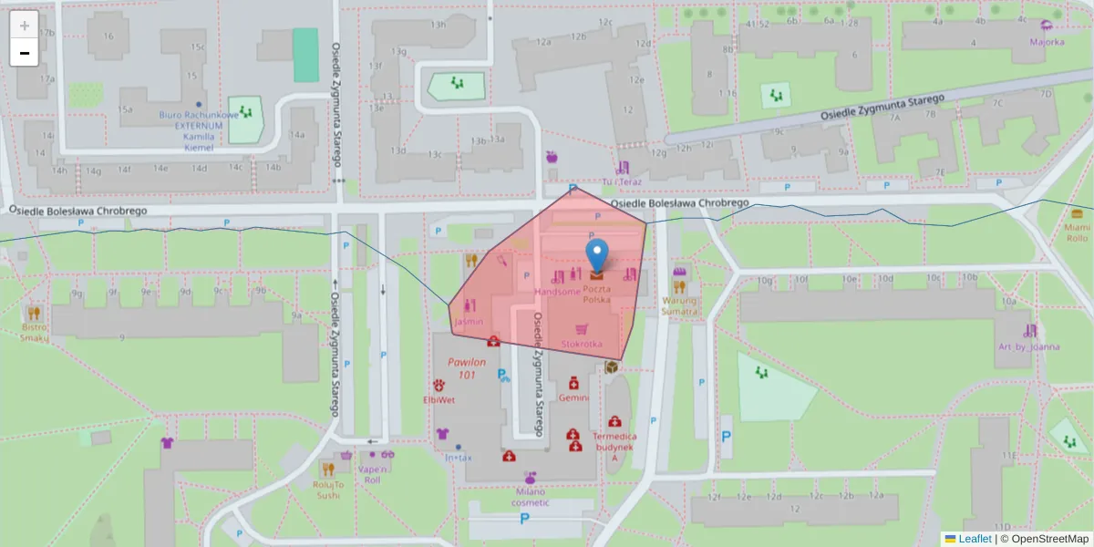 Szczegółowa mapa kodu pocztowego 60-680 z granicami, sąsiednimi kodami pocztowymi i urzędami pocztowymi