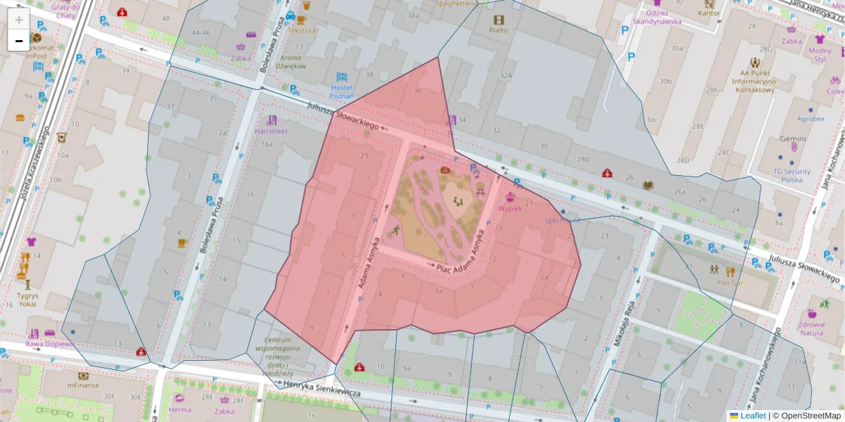 Szczegółowa mapa kodu pocztowego 60-832 z granicami, sąsiednimi kodami pocztowymi i urzędami pocztowymi