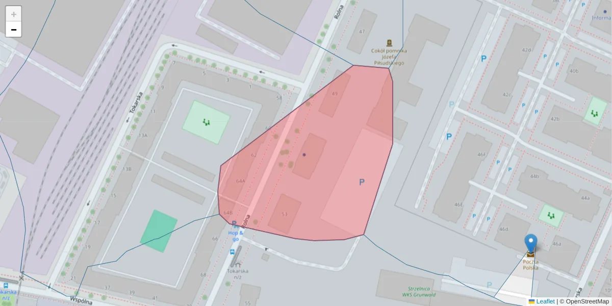 Szczegółowa mapa kodu pocztowego 60-959 z granicami, sąsiednimi kodami pocztowymi i urzędami pocztowymi