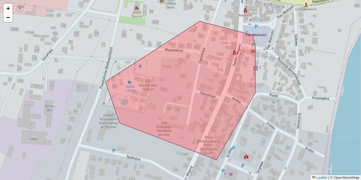 Szczegółowa mapa kodu pocztowego 63-561 z granicami, sąsiednimi kodami pocztowymi i urzędami pocztowymi