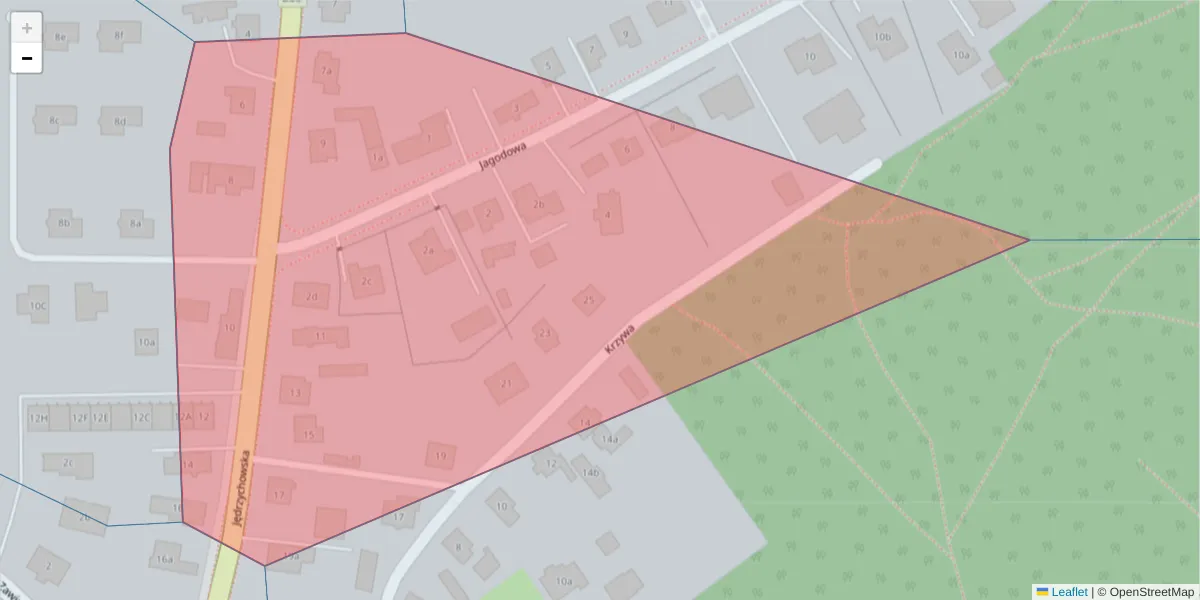 Szczegółowa mapa kodu pocztowego 65-371 z granicami, sąsiednimi kodami pocztowymi i urzędami pocztowymi