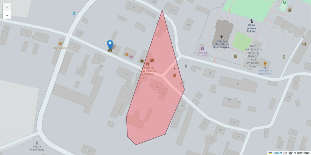 Szczegółowa mapa kodu pocztowego 66-341 z granicami, sąsiednimi kodami pocztowymi i urzędami pocztowymi